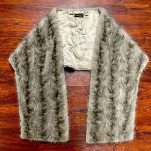 Vintage fur shawl Goudoulias of Crete likely mink